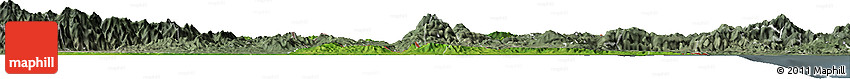 Satellite Horizon Map of Izabal, semi-desaturated