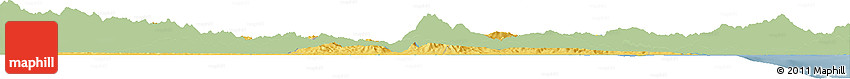 Savanna Style Horizon Map of Izabal, single color outside