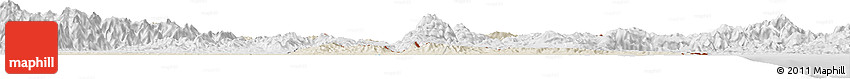Shaded Relief Horizon Map of Izabal, lighten, desaturated