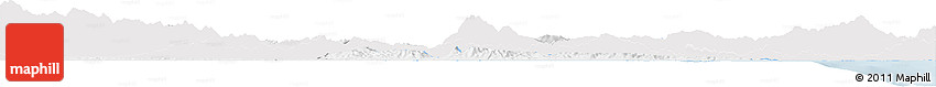 Silver Style Horizon Map of Izabal, single color outside