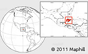 Blank Location Map of Izabal, within the entire country