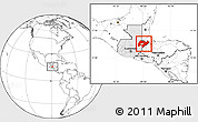 Blank Location Map of Izabal, highlighted country