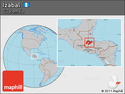 Gray Location Map of Izabal