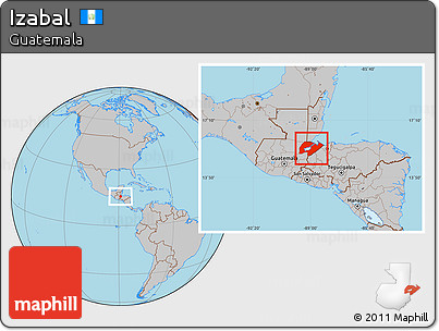 Gray Location Map of Izabal