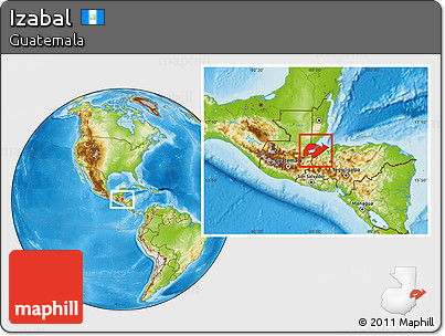 Physical Location Map of Izabal