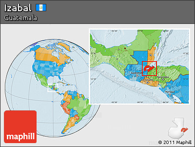 Political Location Map of Izabal, within the entire country