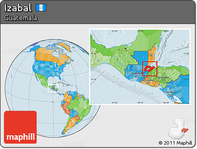 Political Location Map of Izabal, within the entire country