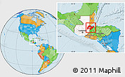 Political Location Map of Izabal, highlighted country
