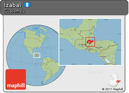 Savanna Style Location Map of Izabal
