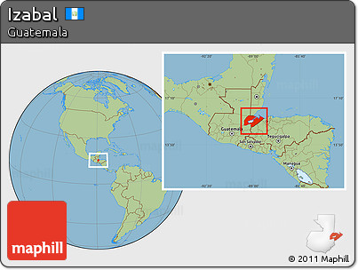 Savanna Style Location Map of Izabal