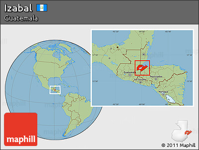 Savanna Style Location Map of Izabal