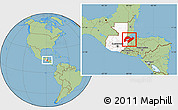 Savanna Style Location Map of Izabal, highlighted country