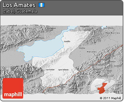 Gray 3D Map of Los Amates