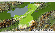 Physical 3D Map of Los Amates, darken