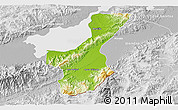 Physical 3D Map of Los Amates, lighten, desaturated