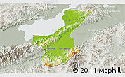 Physical 3D Map of Los Amates, lighten, semi-desaturated