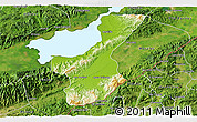 Physical 3D Map of Los Amates, satellite outside