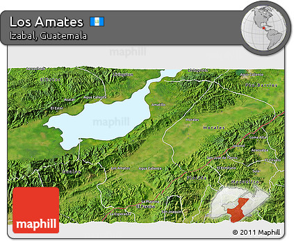 Satellite 3D Map of Los Amates