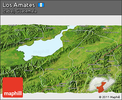 Satellite 3D Map of Los Amates