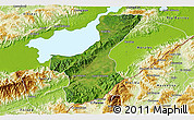 Satellite 3D Map of Los Amates, physical outside
