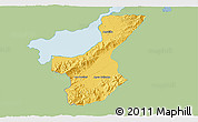 Savanna Style 3D Map of Los Amates, single color outside
