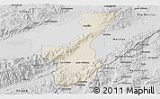 Shaded Relief 3D Map of Los Amates, desaturated