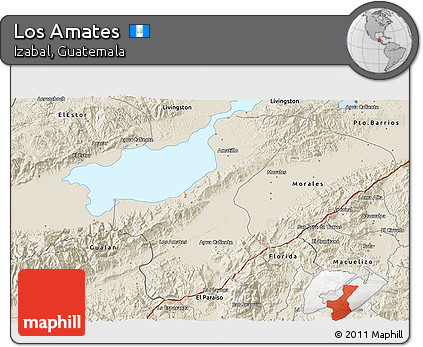 Shaded Relief 3D Map of Los Amates