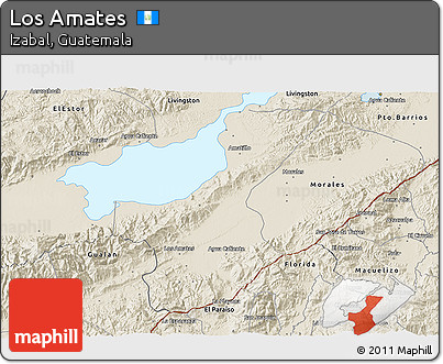 Shaded Relief 3D Map of Los Amates