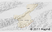 Shaded Relief 3D Map of Los Amates, lighten, desaturated