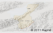 Shaded Relief 3D Map of Los Amates, lighten, semi-desaturated