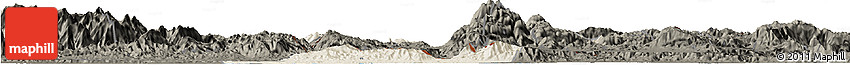 Shaded Relief Horizon Map of Los Amates, darken