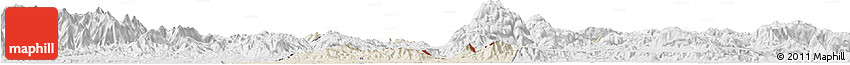 Shaded Relief Horizon Map of Los Amates, lighten, desaturated