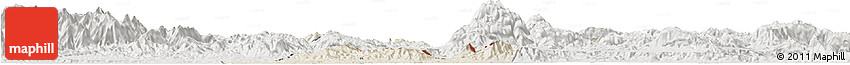 Shaded Relief Horizon Map of Los Amates, lighten, semi-desaturated