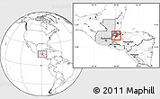 Blank Location Map of Los Amates, highlighted country, highlighted parent region