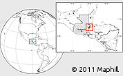 Blank Location Map of Los Amates, highlighted country