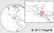 Blank Location Map of Los Amates, highlighted parent region, within the entire country