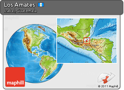 Physical Location Map of Los Amates, highlighted parent region