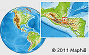 Physical Location Map of Los Amates, highlighted parent region
