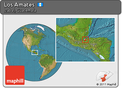 Satellite Location Map of Los Amates