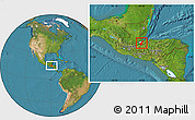 Satellite Location Map of Los Amates