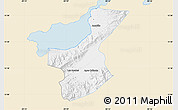 Classic Style Map of Los Amates, single color outside