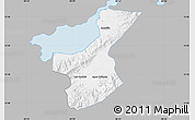 Gray Map of Los Amates, single color outside