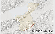Shaded Relief Map of Los Amates, lighten, semi-desaturated