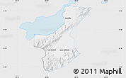 Silver Style Map of Los Amates, single color outside