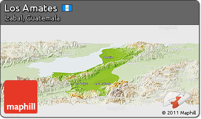 Physical Panoramic Map of Los Amates, lighten