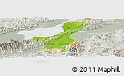 Physical Panoramic Map of Los Amates, lighten, semi-desaturated