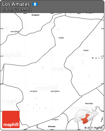 Blank Simple Map of Los Amates