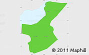 Political Simple Map of Los Amates, single color outside