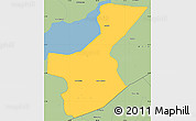 Savanna Style Simple Map of Los Amates