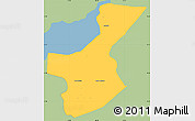 Savanna Style Simple Map of Los Amates, single color outside